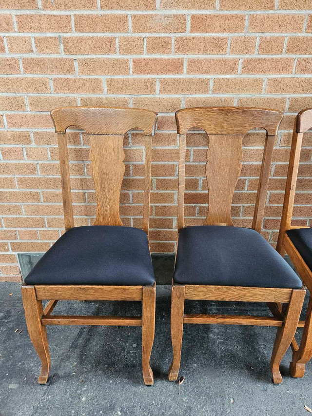 Vintage Oak Dining Chairs (Set of 4) - photo 5