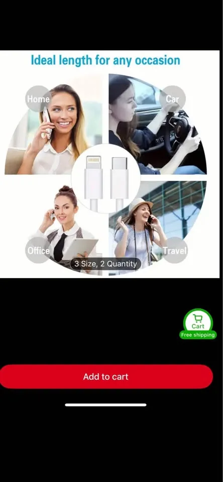 3pc for iphone USB C to Lightning cable new image indicator(3)