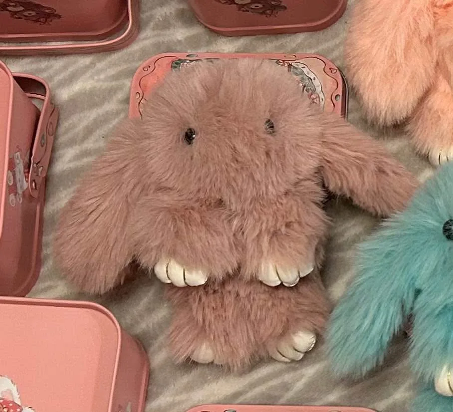 🤩 Faux Fur Bunnies w/Tin image indicator(5)