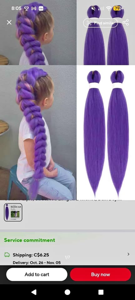 KPop Demon Hunter Hair Braid/Wig - Royal Blue