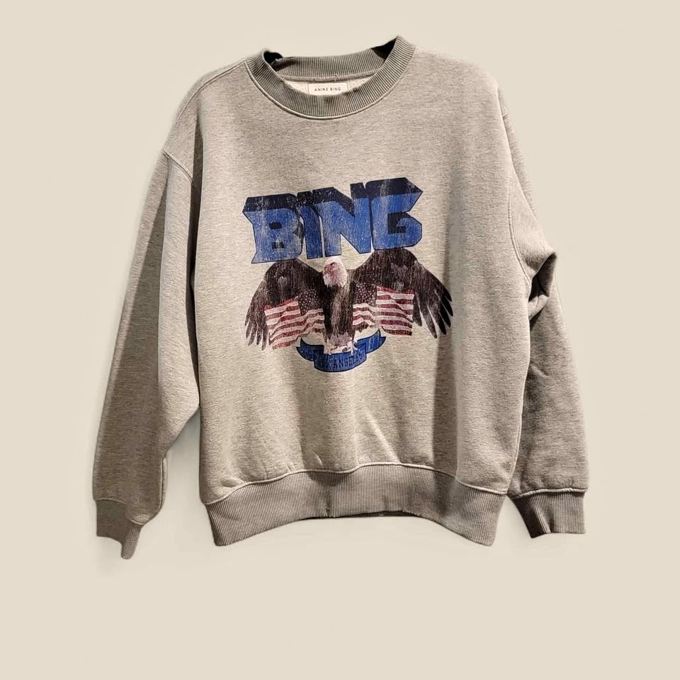 ANINE BING Vintage Logo Sweatshirt, Like New, Large