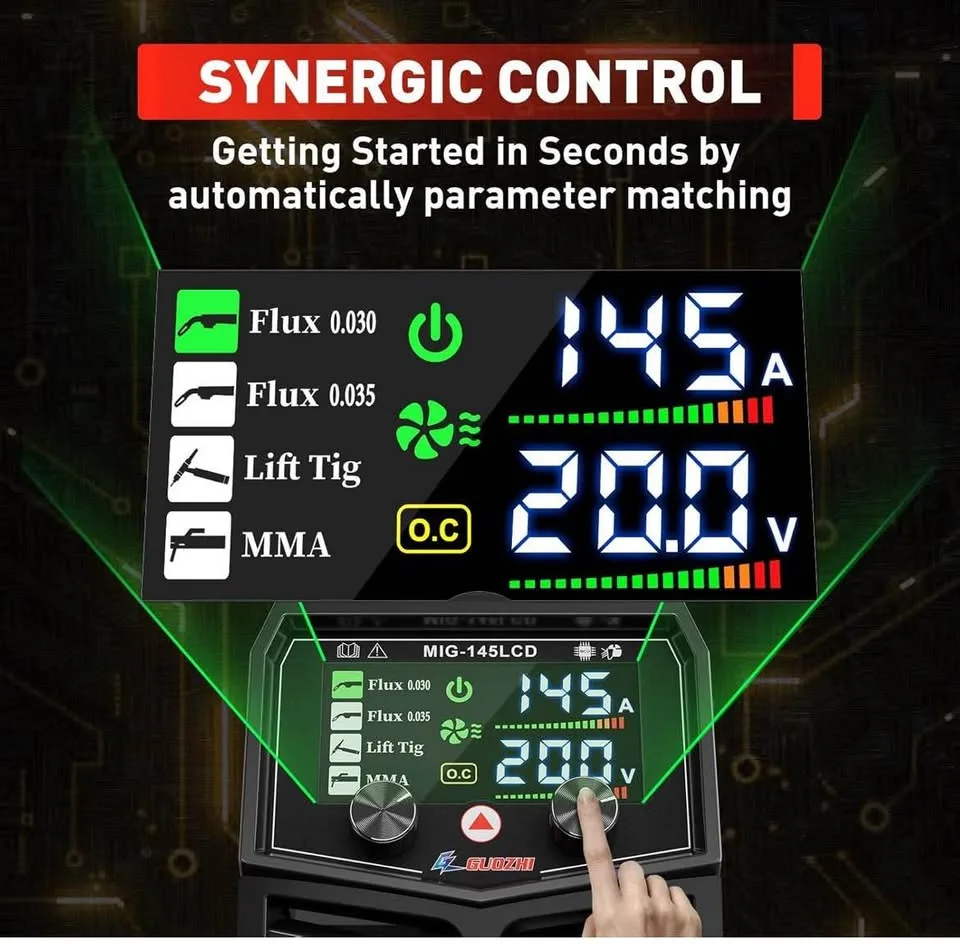 145A MIG Welder, 3 in 1 Welder image indicator(5)