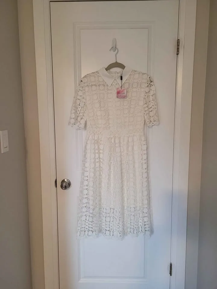 Chic Wish Wite lace dress image indicator(3)