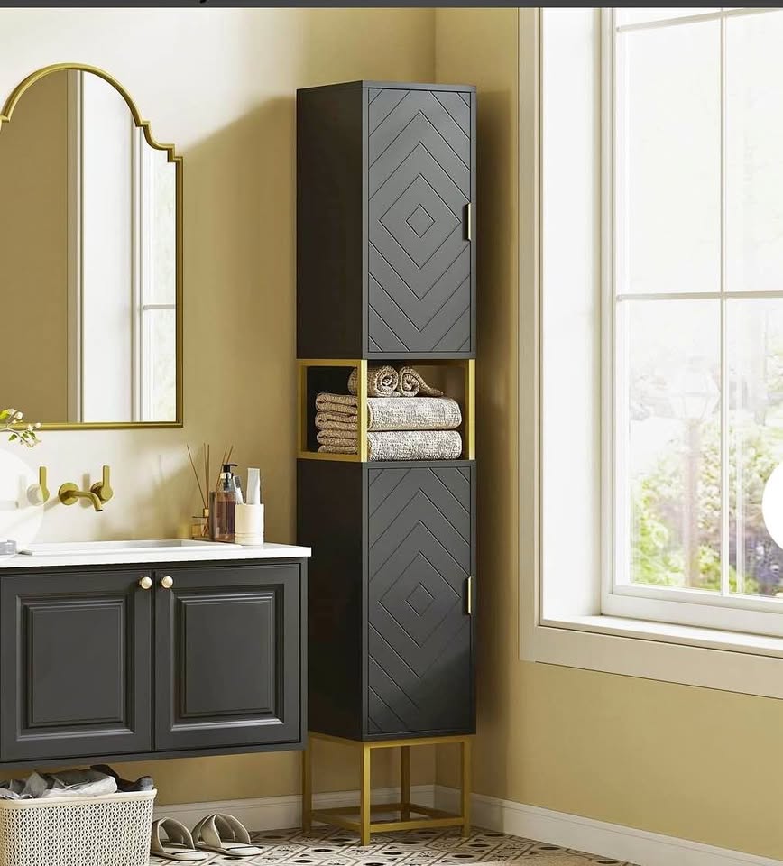 New tall bathroom bed room storage cabinet pantry