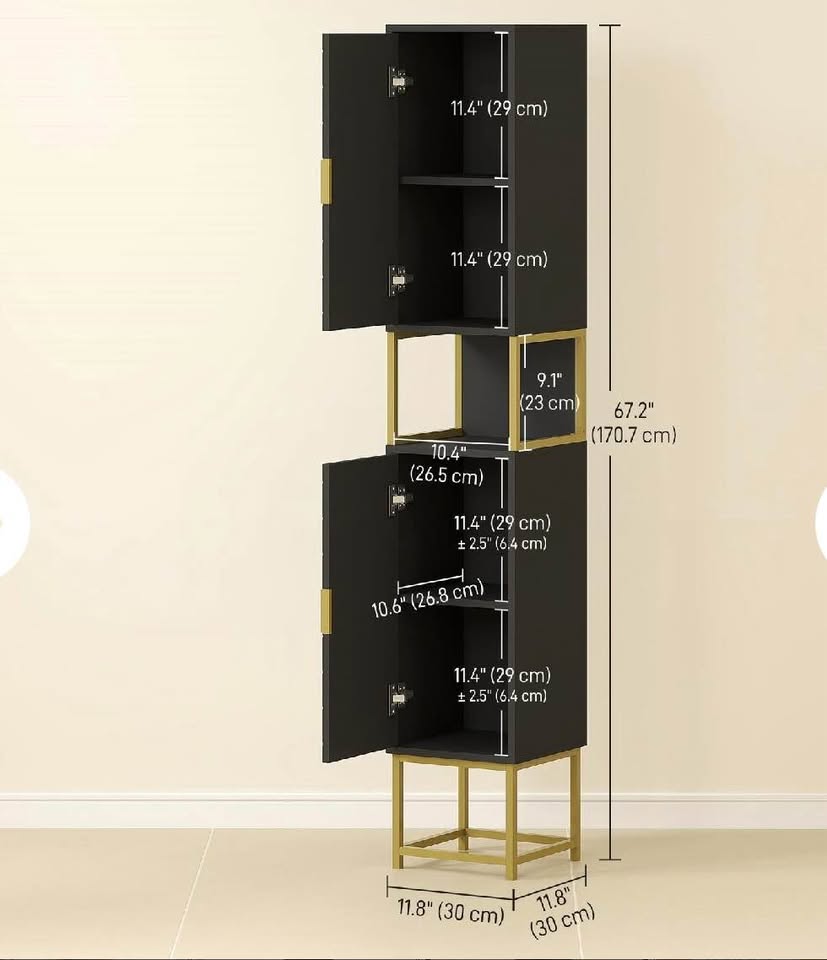 New tall bathroom bed room storage cabinet pantry - photo 3
