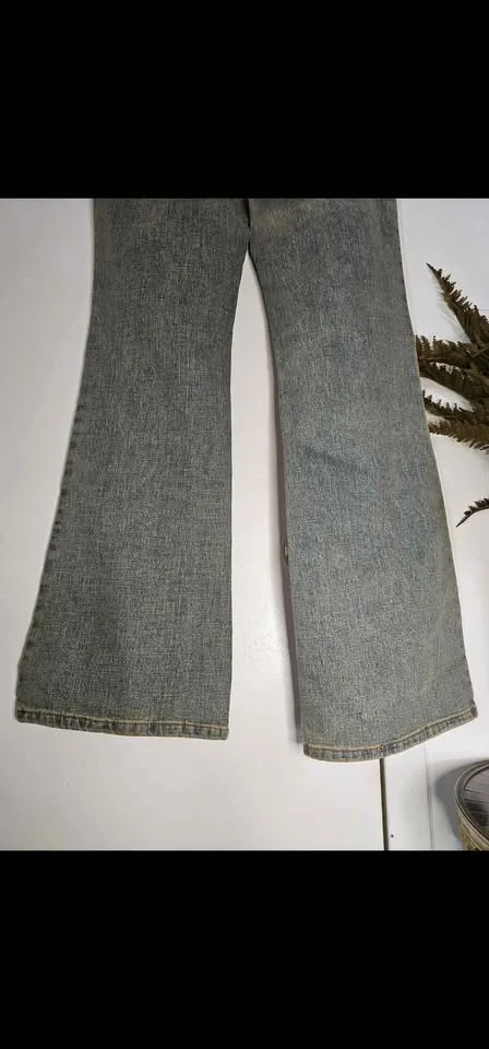Sz 5/6 Y2K New with Tag XOXO Low Rise Flare Vintage Jeans image indicator(9)