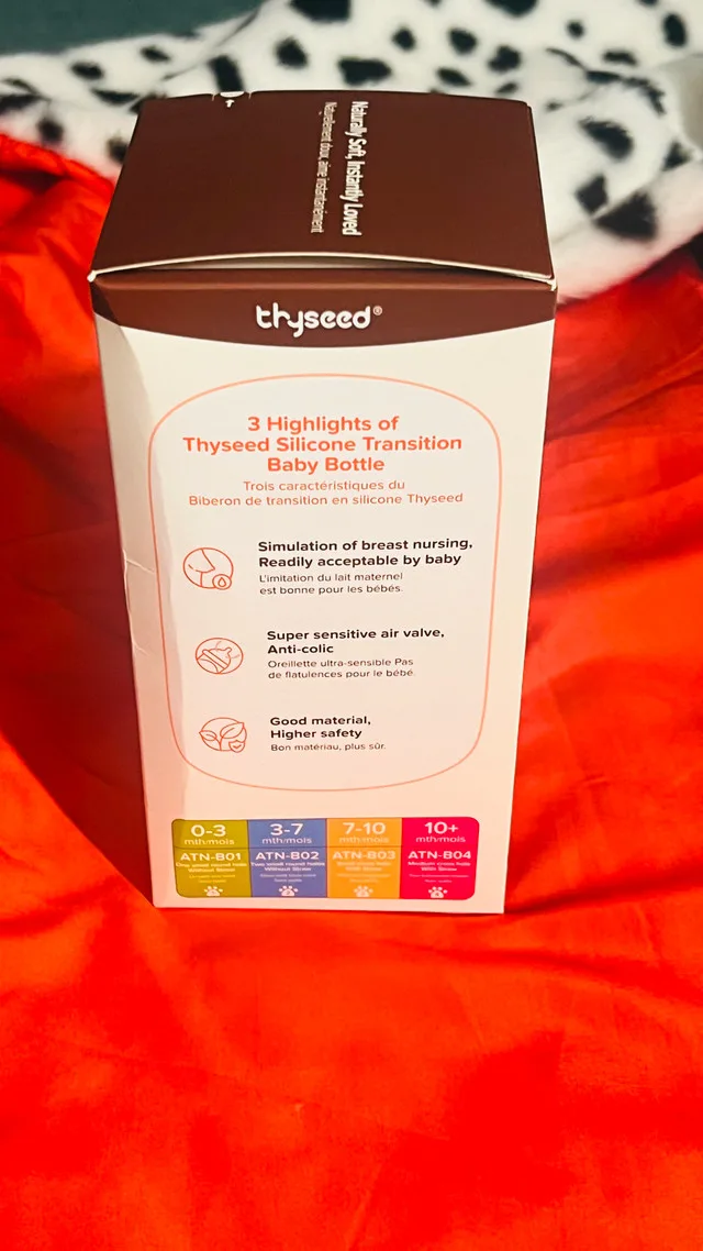 Thyseed Silicone Baby Bottle! 3-7 Months! image indicator(4)
