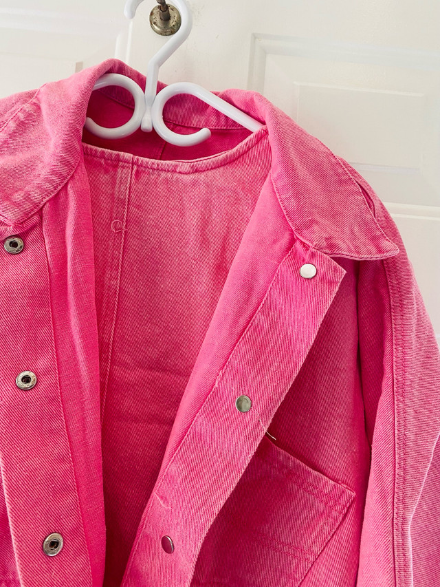CROPPED  DENIM JACKET/DRESS SET! Size L/XL - photo 3