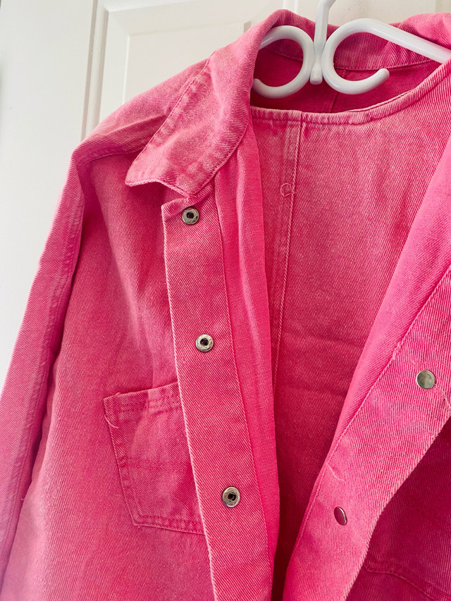CROPPED  DENIM JACKET/DRESS SET! Size L/XL - photo 4