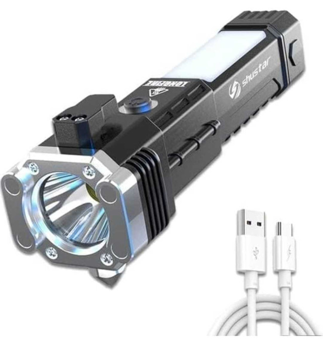 LED TORCH WITH WINDOW HAMMER AND SEAT CUTTER
