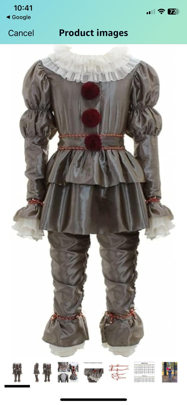 Clown Outfit Cosplay Costume! Size XL