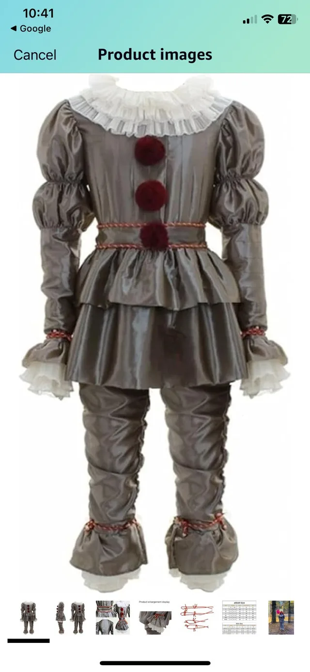 Clown Outfit Cosplay Costume! Size XL thumbnail