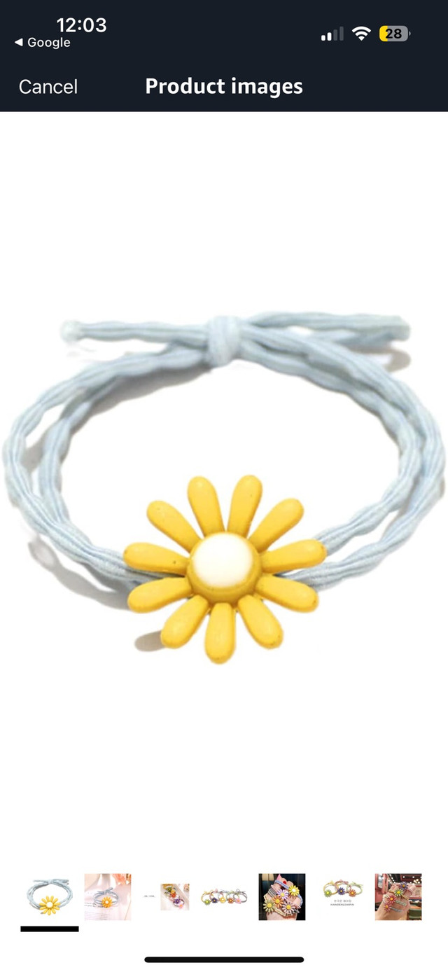 1 pc Sunflower Hairtye with Necklace