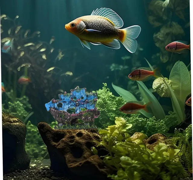 Sunken Ship Decoration for Fish Tank image indicator(2)