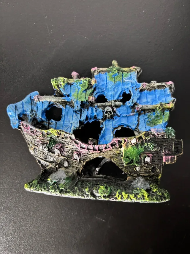 Sunken Ship Decoration for Fish Tank image indicator(4)