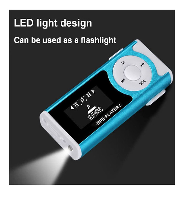 Brand new MP3 Player with Flashlight, Clip, and Headphones - photo 2