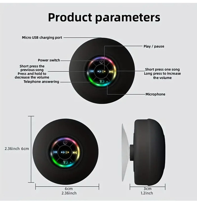 Bluetooth Wall Suction Wireless Speaker - photo 3
