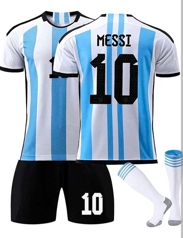 Messi Soccer Jersey Set, Size 18, 2 to 4 yrs