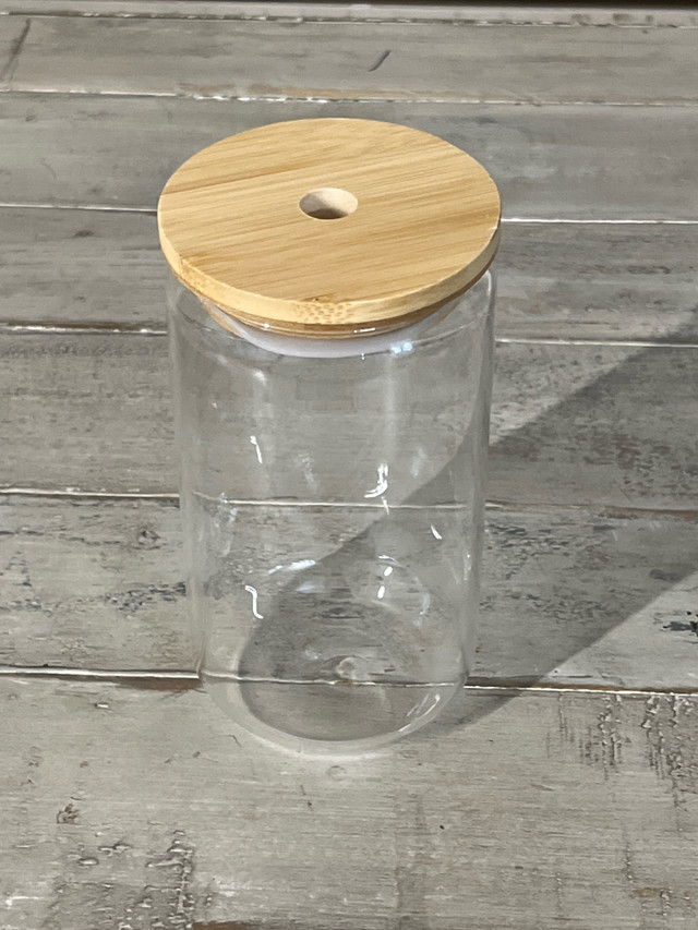 Glass Tumbler Bamboo Lid