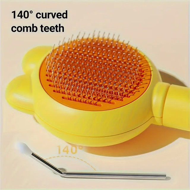 Cute Cartoon Cat-Shaped Pet Hair Comb - photo 3