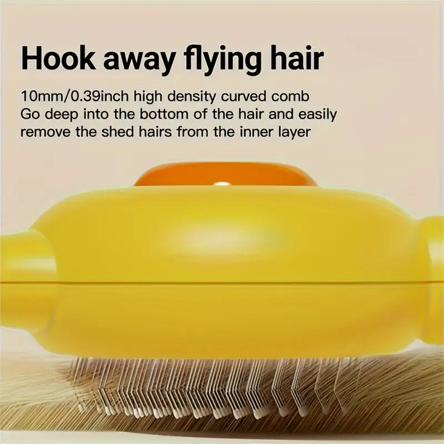 Cute Cartoon Cat-Shaped Pet Hair Comb - photo 4