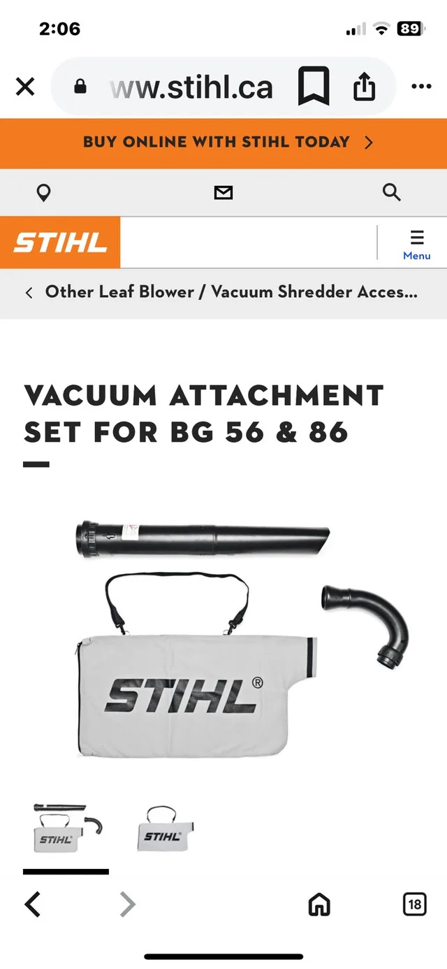 stihl leaf blower bag