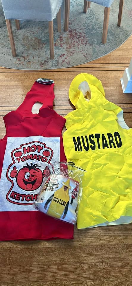 Cute Couple Halloween costume Ketchup and Mustard
