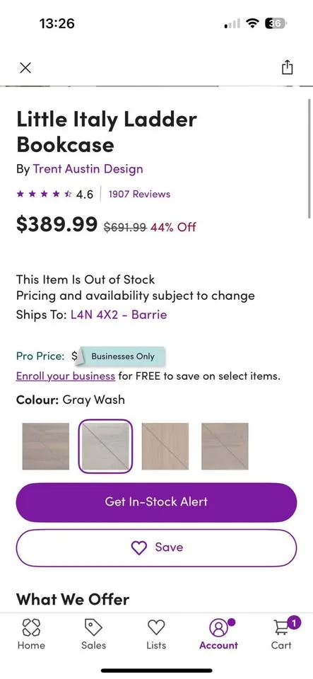 Ladder Shelf (grey wash) image indicator(5)