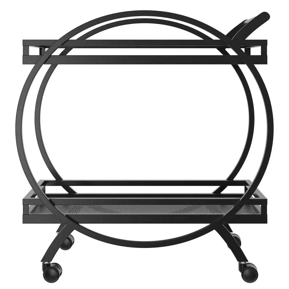 HOMETRENDS Patio Bar Cart - Black image indicator(5)