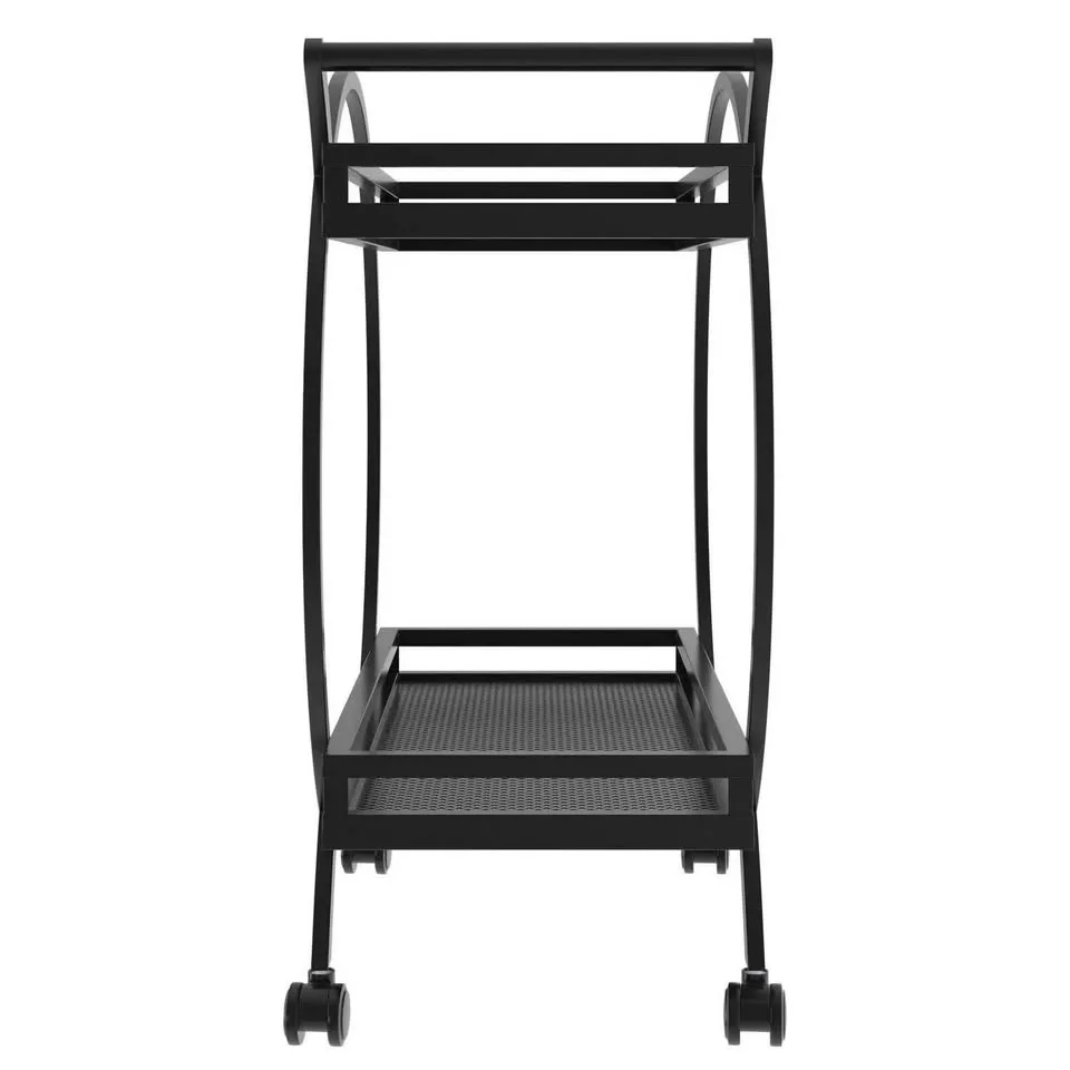 HOMETRENDS Patio Bar Cart - Black image indicator(6)