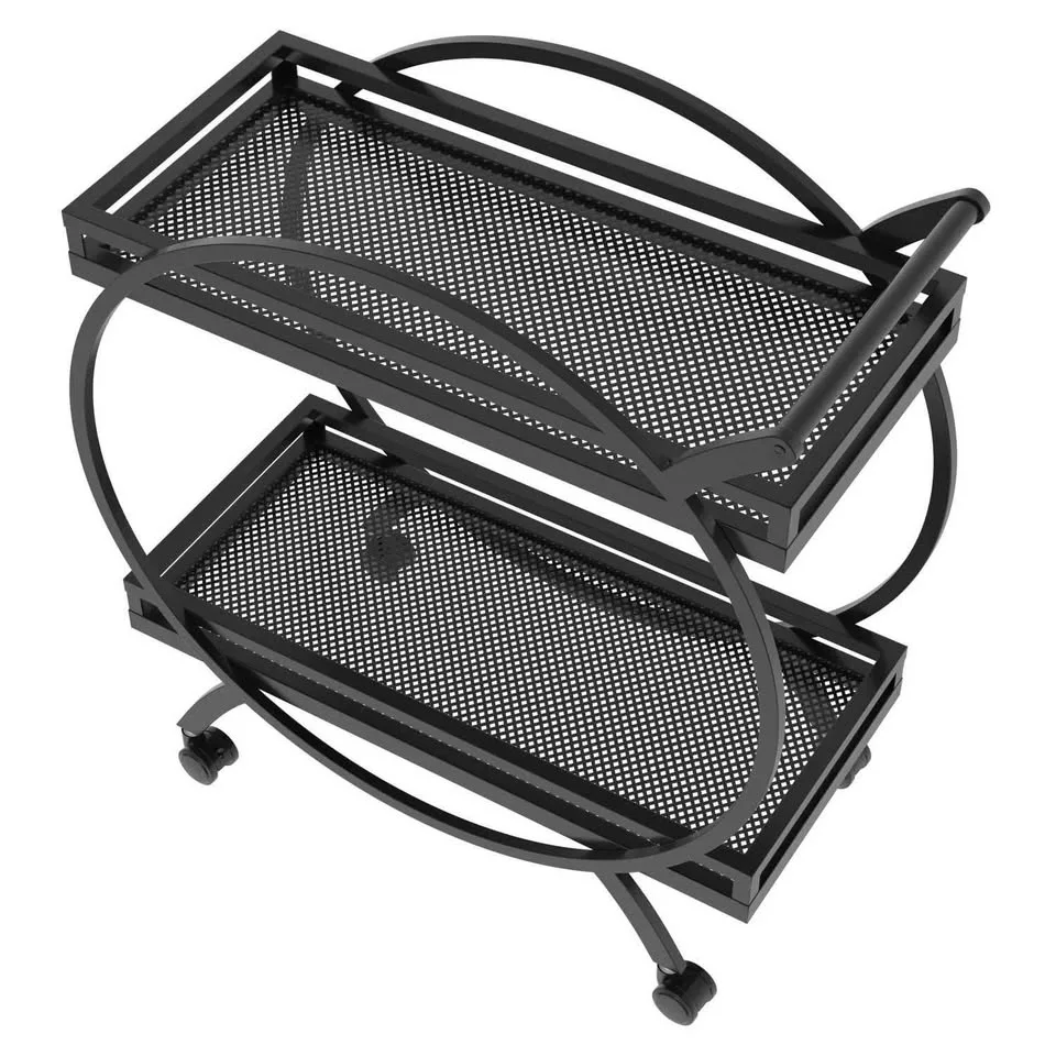 HOMETRENDS Patio Bar Cart - Black image indicator(7)