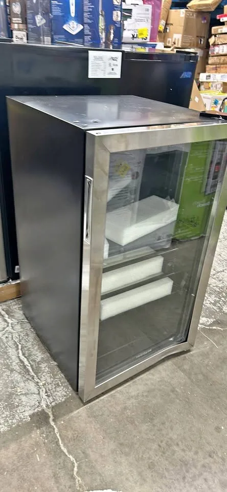 New dented Frigidaire glass door can fridge 3.4 cuft thumbnail