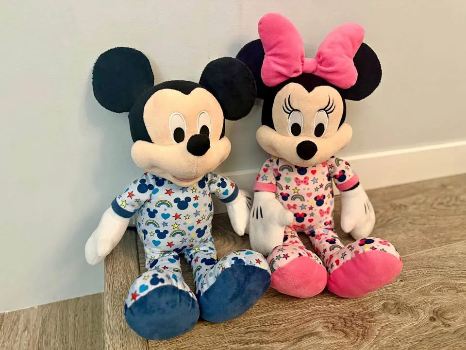 Minnie and Mickey Mouse plush in pyjamas thumbnail