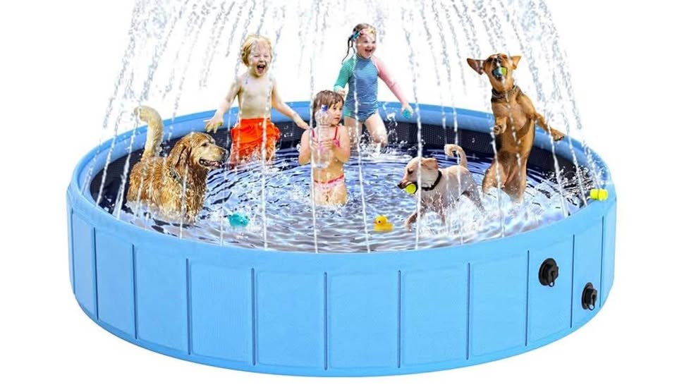 Foldable Pool with Sprinkler