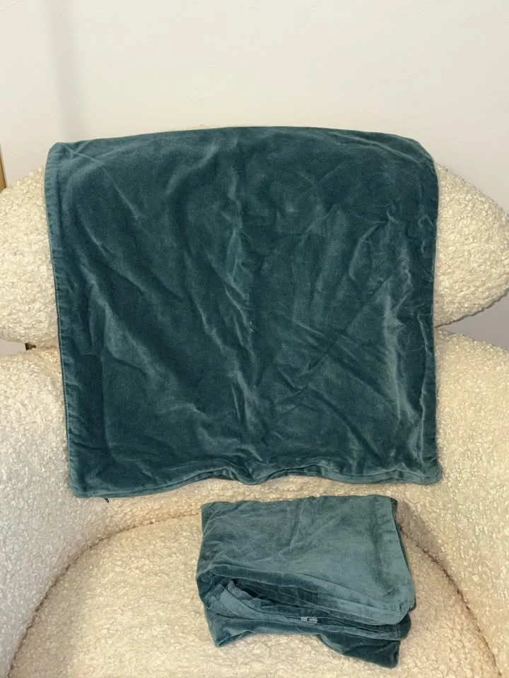 IKEA SANELA Cushion Cover, Gray-Turquoise, 50x50 cm x2 image indicator(3)