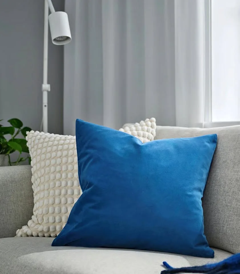 IKEA SANELA Cushion cover, blue, 50x50 cm x2 thumbnail