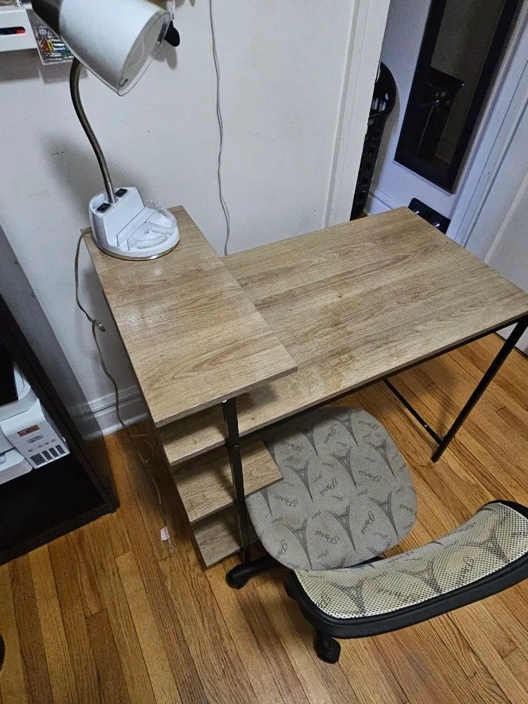 Desk + Chair + Lamp thumbnail