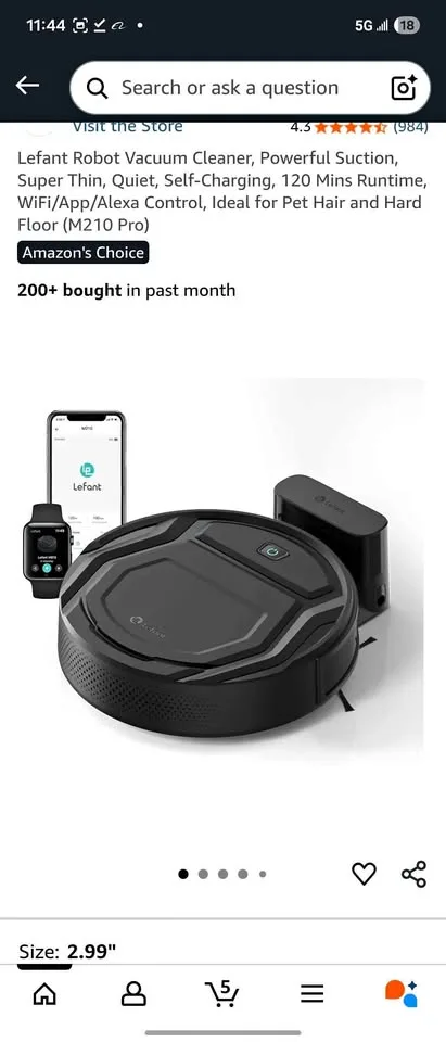 Lefant M210P Robot Vacuum thumbnail