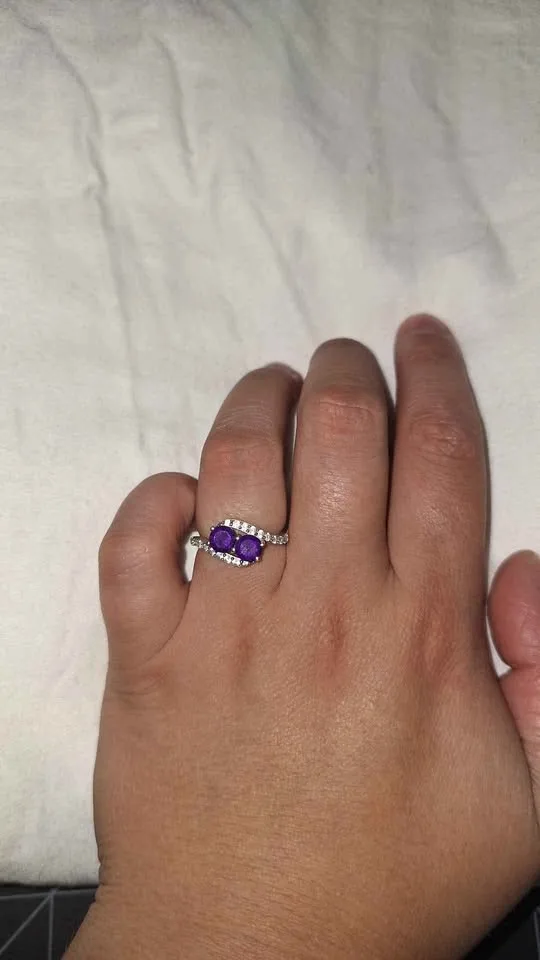Silver Amethyst Ring - size 6 image indicator(2)