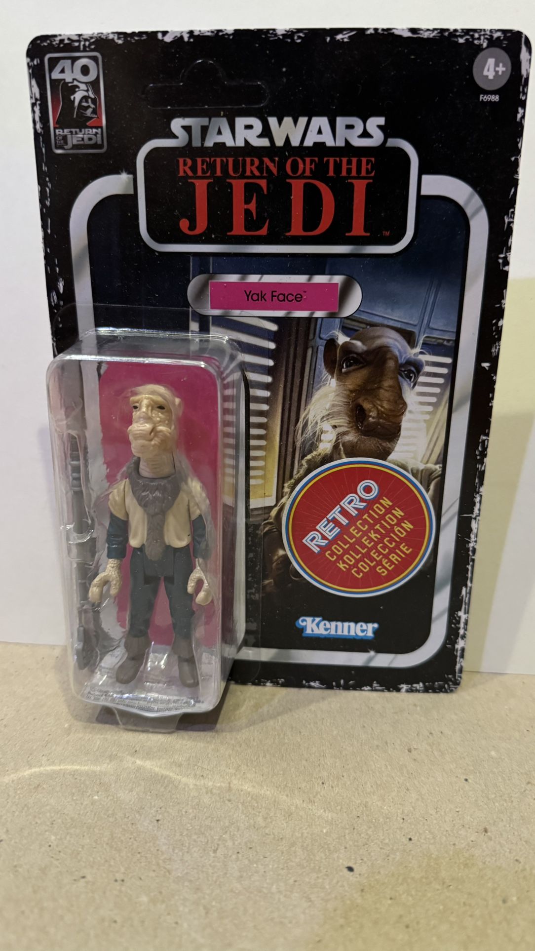 Unpunched Star Wars Retro Yak Face on card
