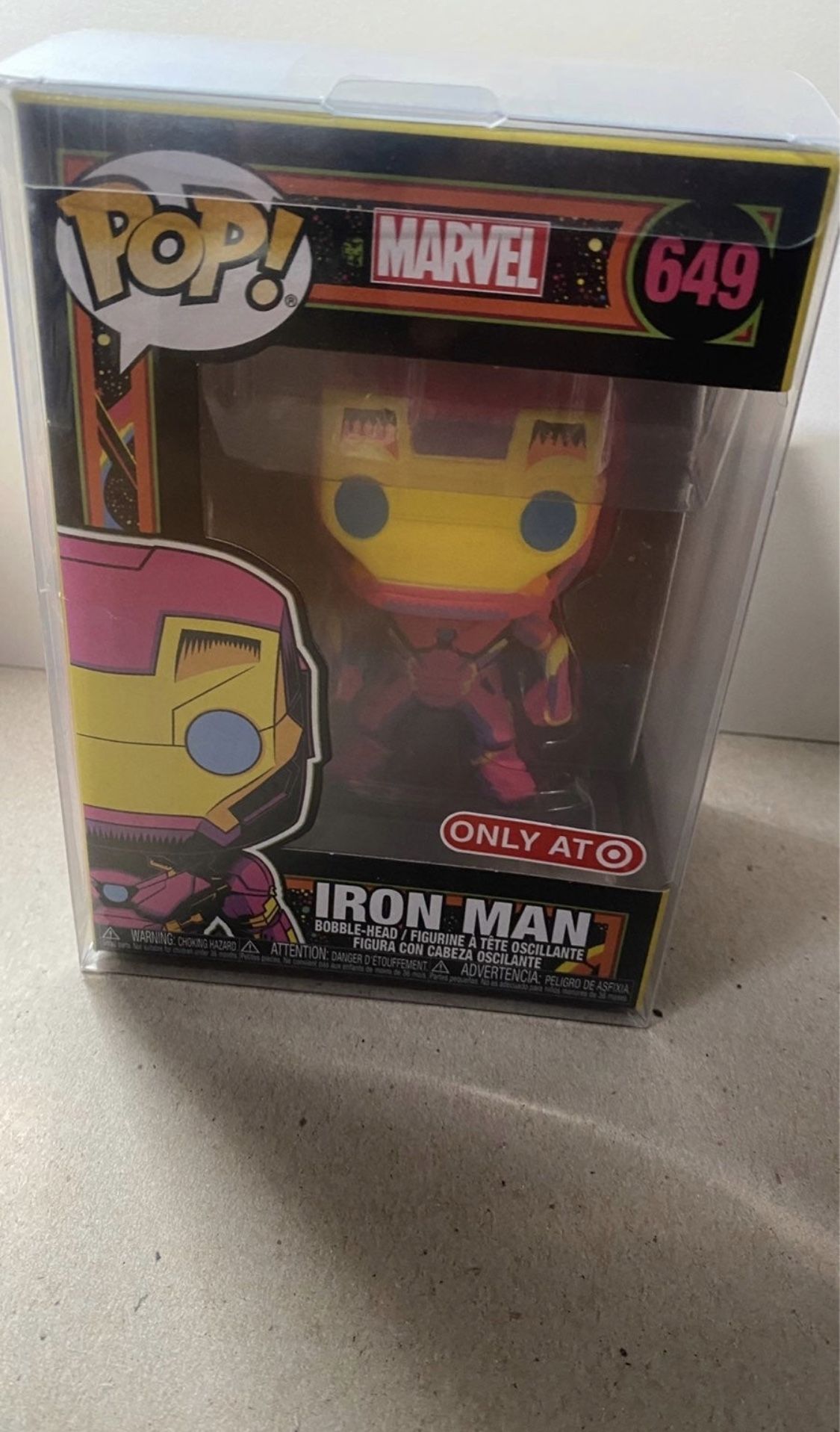 DAMAGED Funko POP Marvel IRON MAN #649 Target Exclusive