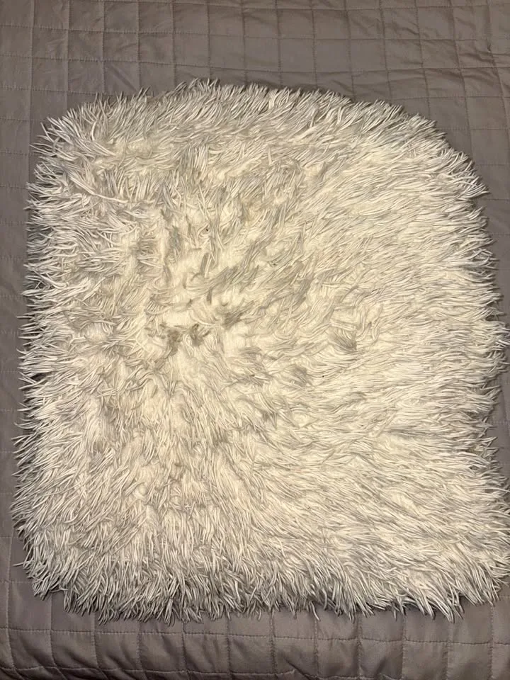 Cream/Light Beige Queen Plush Shaggy Duvet Cover thumbnail