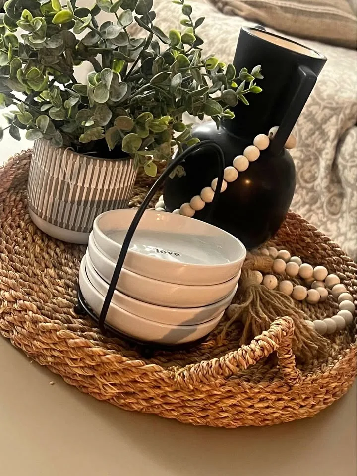 Beautiful large Handmade wicker tray thumbnail