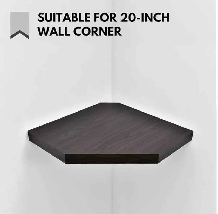 Corner Shelf Wall Mounted Shelves Display, 17"L x 17"W image indicator(2)