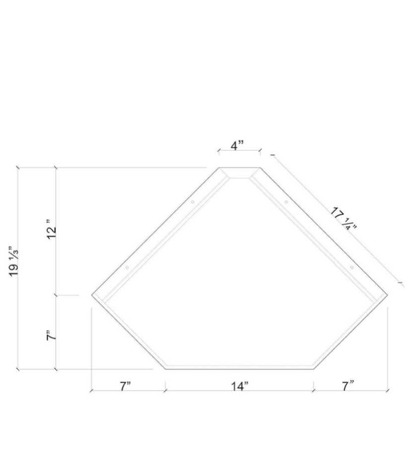 Corner Shelf Wall Mounted Shelves Display, 17"L x 17"W - photo 3