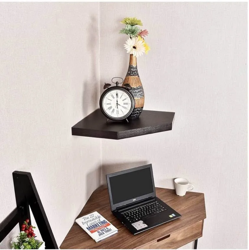 Corner Shelf Wall Mounted Shelves Display, 17"L x 17"W image indicator(6)
