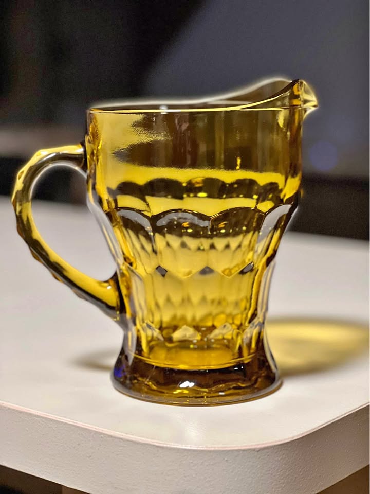 Vintage Anchor Hocking Georgian Amber 7.5” Pitcher