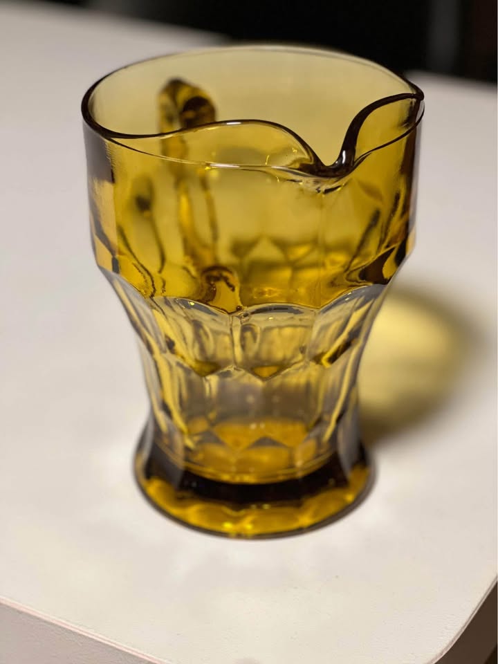 Vintage Anchor Hocking Georgian Amber 7.5” Pitcher - photo 4