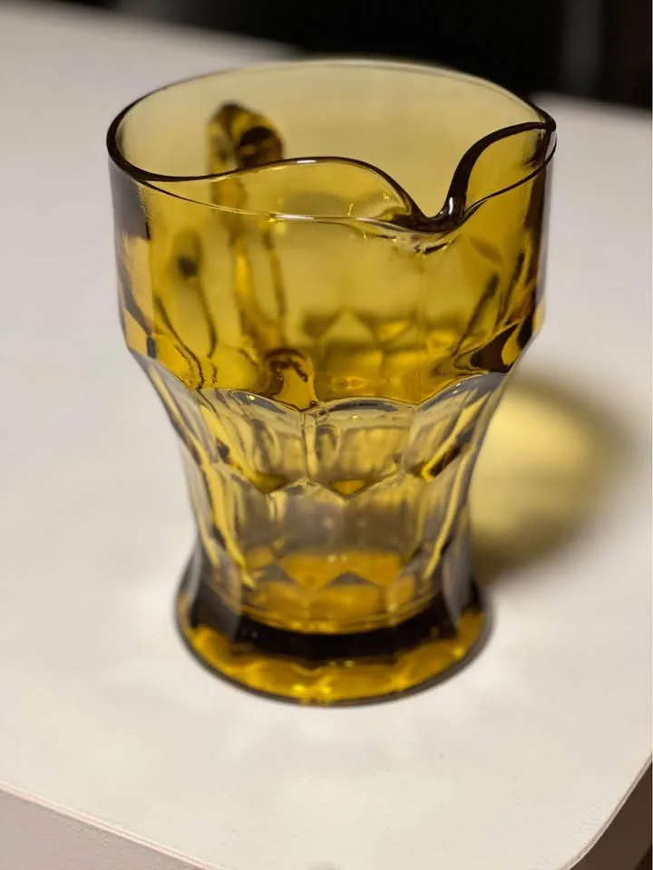 Vintage Anchor Hocking Georgian Amber 7.5” Pitcher image indicator(4)