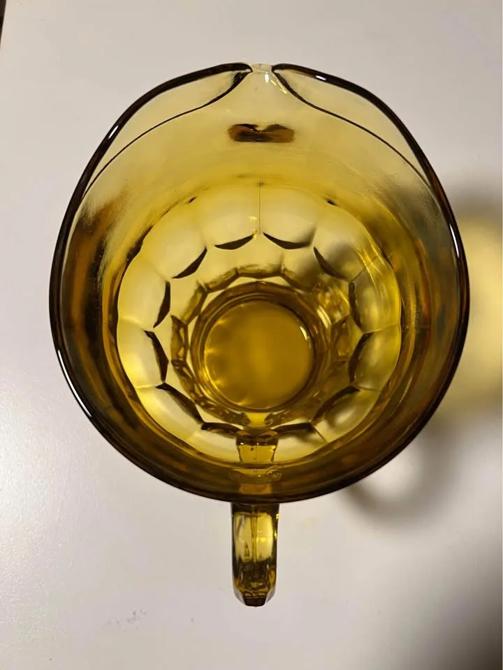 Vintage Anchor Hocking Georgian Amber 7.5” Pitcher image indicator(5)